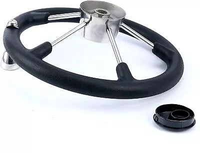 5-Spoke Destroyer Steering Wheel 13-1/2 Inch With Black Foam Grip Boat Marine US • $58.49