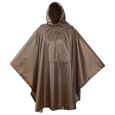 USGI Industries Military Style Multi Use Rip Stop (Coyote Rain Poncho) • $39.99