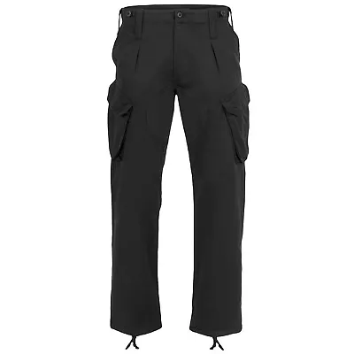 Highlander Delta Trousers Black Men's Tactical Cargo Security Work Hiking Combat • £29.99