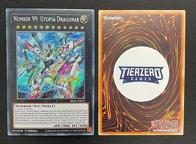 Yugioh Number 99: Utopia Dragonar BROL-EN057 Secret Rare 1st Edition Near Mint • £1.79