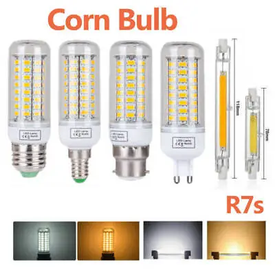 2835 SMD LED Corn Light E14 E27 G9 R7S B22 7W 12W 15W 20W 25W  Bulb 220V 240V • $6.26