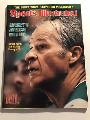 1980 Sports Illustrated HARTFORD WHALERS Gordie HOWE Skating Strong NO LABEL • $14.39