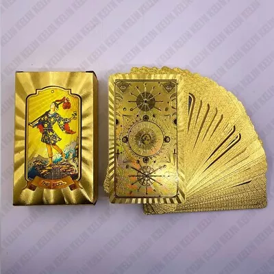 Gold Foil Waite Tarot Card Book For Beginners Decks Board Playing Cards For Game • $13.05