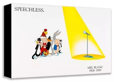 Looney Tunes WB Mighty Mini Open Ed Canvas Print Speechless Tribute To Mel Blanc • $254.10