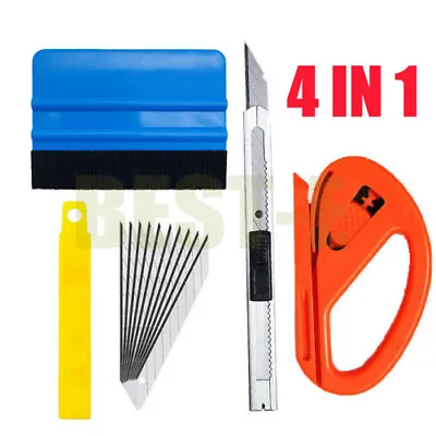 Car Vinyl Wrapping Kit Tools Squeegee Vinyl Wrap Blades Razor Cutter Tool Decal • $7.99