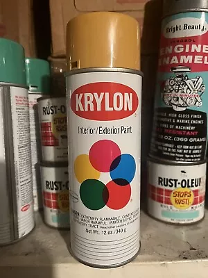 Rare Vintage 1991 Marigold Caterpillar Yellow KRYLON Flat Ball Spray Paint Can • $6.42