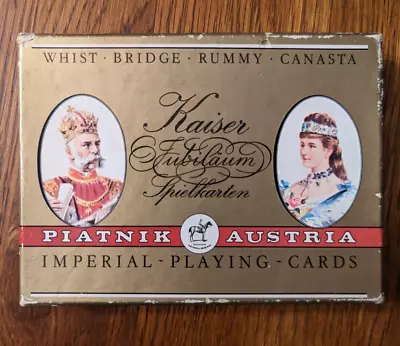 Vintage Piatnik #2138 Two Complete Decks  Kaiser Jubilaum Spielkarten  1970s • $10