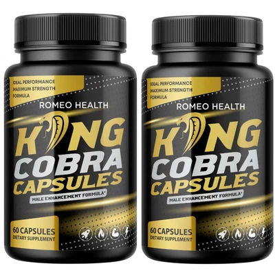 $49.95 • Buy (2 Pack) King Cobra Testosterone Booster Capsules, Male Enhancement, Stamina,