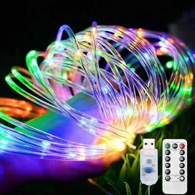 100 LED 33ft Strip Rope Light Tube String Outdoor Garden Party Decoration Lights • $12.99