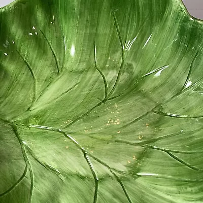 Vintage Large Cabbage Leaf Bowl Portugal Majolica Faiancas Neto Gomes 12”x10”x4” • $44.95