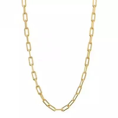 Gold Plated Link Chain Charm Carrier Necklace N4525 • £152