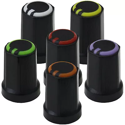 Hex Grip Splined Mixer Knobs - 6 Colours Pot Knobs - Rotary Volume Control • £3.96