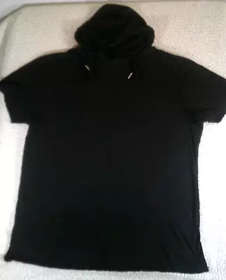 MAO Black Men's Size Lg Hooded Short Sleeve Tee • $11.99