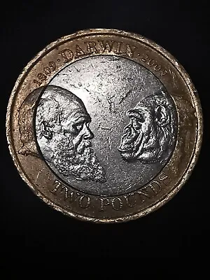 Rare 2 Pound Coin. 1809-2009 Minting Error. Charles Darwin  • £99