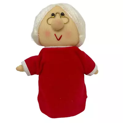 MRS. SANTA CLAUS Original Plush Christmas Figure Cloth Body Excellent Condition • $7