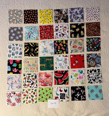 I Spy Quilt Squares - 36 Rotary Cut 5  X 5  Cotton Squares Lot B • $10