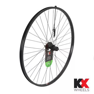 KX Wheels Single Wall QR Cassette 700c Rear Bike Wheel Black Free Shipping • $80.07