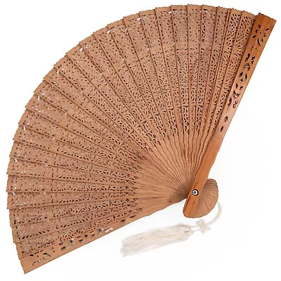 Vintage Die-Cut Fragrant Sandalwood Kyoto Incense Sented Folding Fan: Feb24-Y • $45