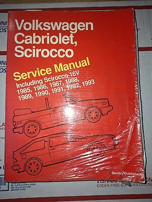 Vw Cabriolet Scirocco Bentley Service Manual 1985-93 Bentley Manual #vs93 • $120