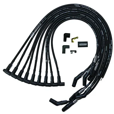 Moroso Spark Plug Wire Set 73729; Ultra 40 Race Wire 8.65mm Black 45deg For BBC • $98.99