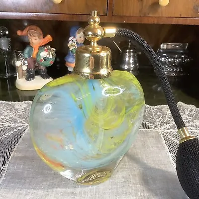 MURANO STYLE Multi Color GLASS PERFUME BOTTLE With Atomizer • $15