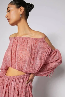$180 • Buy SCANLAN THEODORE Red Paisley Draw Cord Mini Dress Size 10