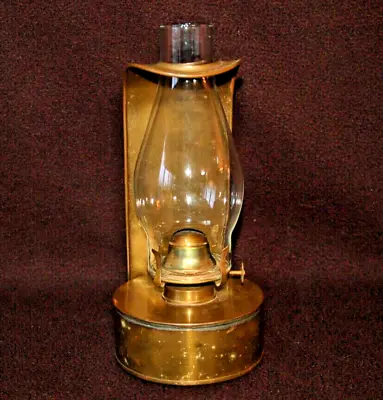 Hurricane / OIL Lamp ~ COPPER Wall Mount England ~ 7½ Chimney Small ~ No Wick • $39