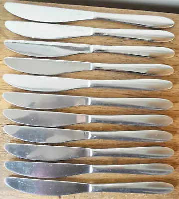 £1 • Buy VINTAGE 1990s MATCHING SET Of 11 VINERS Of SHEFFIELD STAINLESS DINNER KNIVES