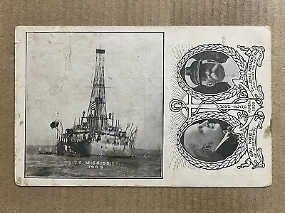 Postcard Navy Ship USS Mississippi BB-23 1909 Horn Island Vintage PC • $19.99