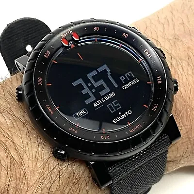 SUUNTO Core 49mm Black Red ABC Watch Altimeter Barometer Compass ~ New Battery • $129.98