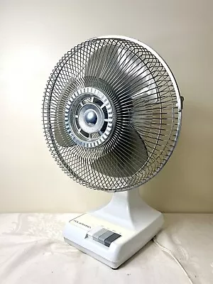 Vintage Polarwind Grey Blade 3-Speed Oscillating Fan Made In USA Works • $44.95