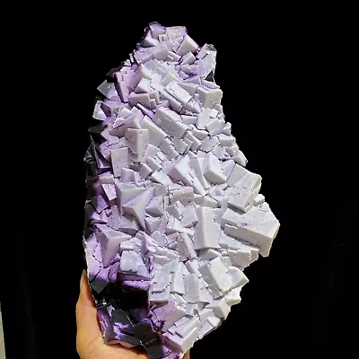 2804g Museum Quality Milky White/Purple Trapezoidal Early Metasomatic Fluorite • $18880