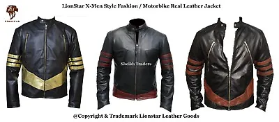 £94.49 • Buy Lionstar Unisex Wolverine X Style Casual Fancy Real Leather Jacket