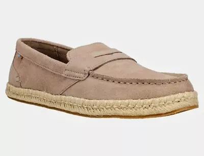 TOMS Mens Suede Slip-On Loafers Espadrilles Drivers Summer Hamptons Shoes 12 • $25