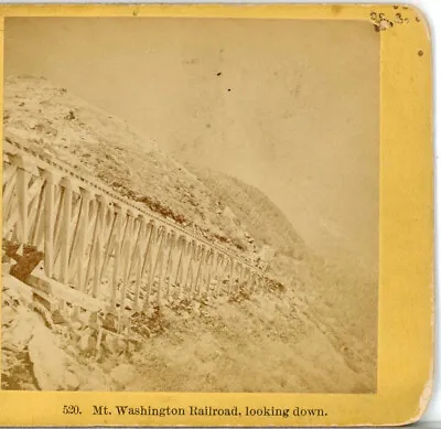 NEW HAMPSHIRE Mt. Washington Railroad Looking Down--Kilburn Stereoview F40 • $4.95