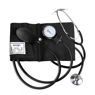 Scian Aneroid Sphygmomanometer Stethoscope Manual Blood Pressure Monitor BP Kit • $19.94