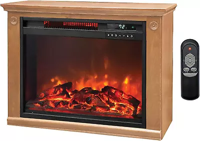 Lifesmart 3 Element Quartz Infrared Electric Portable Fireplace Space Heater • $312.99