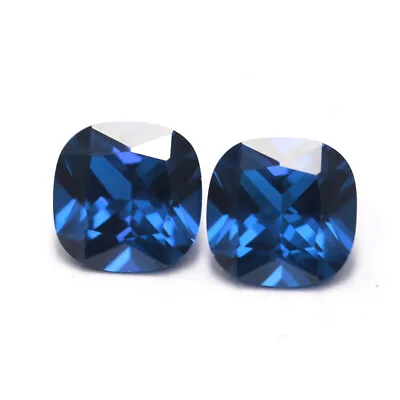 Synthetic Spinel Sapphire Cushion Cut Loose Gems - 5-8mm - Various Pack Sizes • £5.11