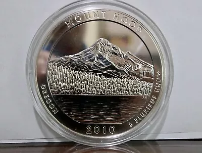 2010 Mount Hood America The Beautiful 5 Oz .999 Silver Coin In Capsule • $297.77