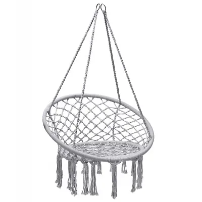 £34.99 • Buy Hammock Swing Chair Hanging Rope Seat Net Chair Garden Macrame Swing Out/Indoor