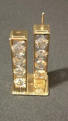 Genuine Austrian Crystal & 24K Gold Plated Twin Tower Miniature Souvenire • $20