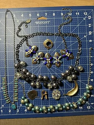 Vintage Jewelry Lot Trifari  Brooches Necklaces Natasha  Couture • $31