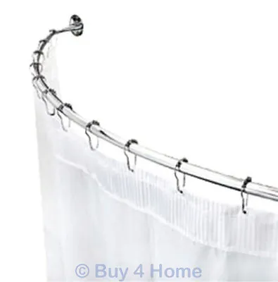 £29.90 • Buy Croydex Circle End Telescopic Curved Shower Curtain Rail - Extendable Chrome Rod