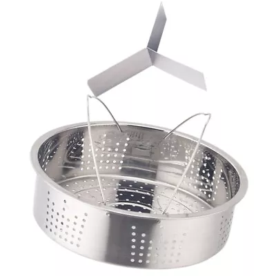  Divided Double Hand Steamer 304 Stainless Steel Pressure Cooker Insert Pan • £18.65