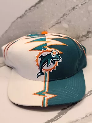 Vtg 90's STARTER The Right Hat PRO LINE Snapback Hat MIAMI DOLPHINS Shockwave • $129.99