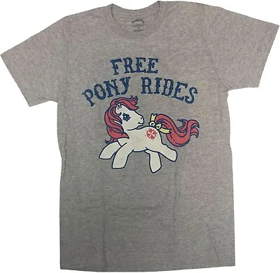 My LIttle Pony Free Pony Rides Adult T-Shirt Gray • $13.95