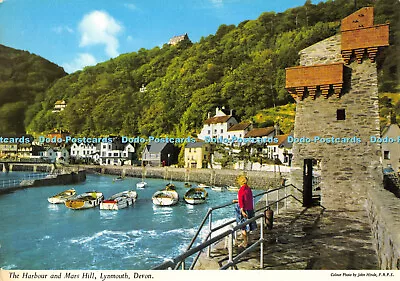 D010992 The Harbour And Mars Hill. Lynmouth. Devon. John Hinde. John Hinde • $12.75