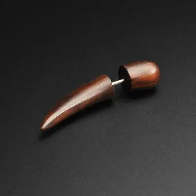 Narra Wood Fake Gauge Curved Taper | Faux Ear Plug Stretchers • £10.99