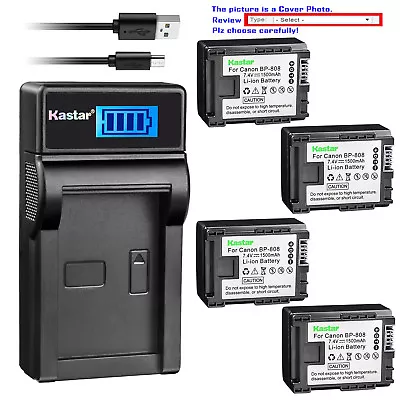 Kastar Battery LCD Charger For Canon BP-808 CG-800 Canon VIXIA HF M41 Camcorder • $30.99