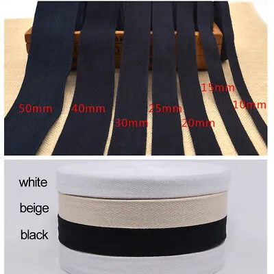 Herringbone Fabric Binding Tape Roll Cotton Bias Sewing Trims Craft Edging • £8.30